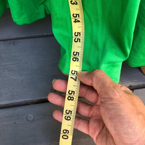 SOLD Vintage 70s 80s Jane Andre Elegant V-neck Jersey Long Sleeve Green Maxi 8 - Picture 13 of 13